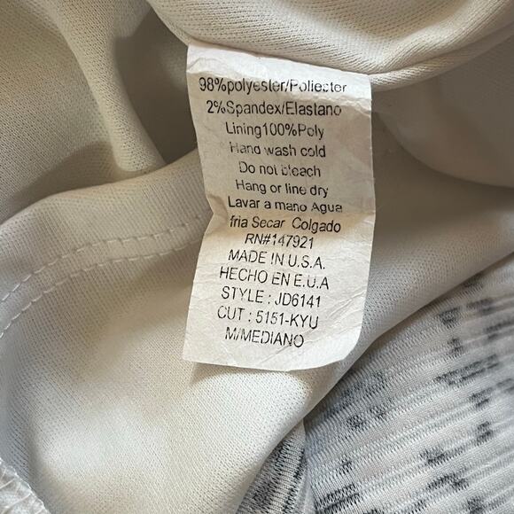 Just Me Off Shoulder Fit Flare Dress M Y2K 90s Cottagecore Boho Floral Knit Chic - Picture 11 of 14